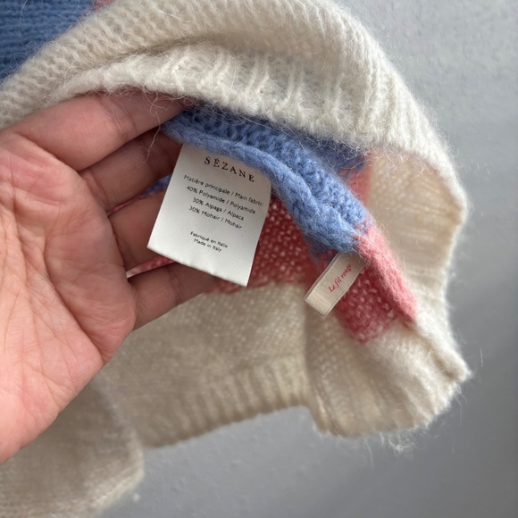 Sezane Multicolor Crew Neck Sweater - Picture 4 of 6